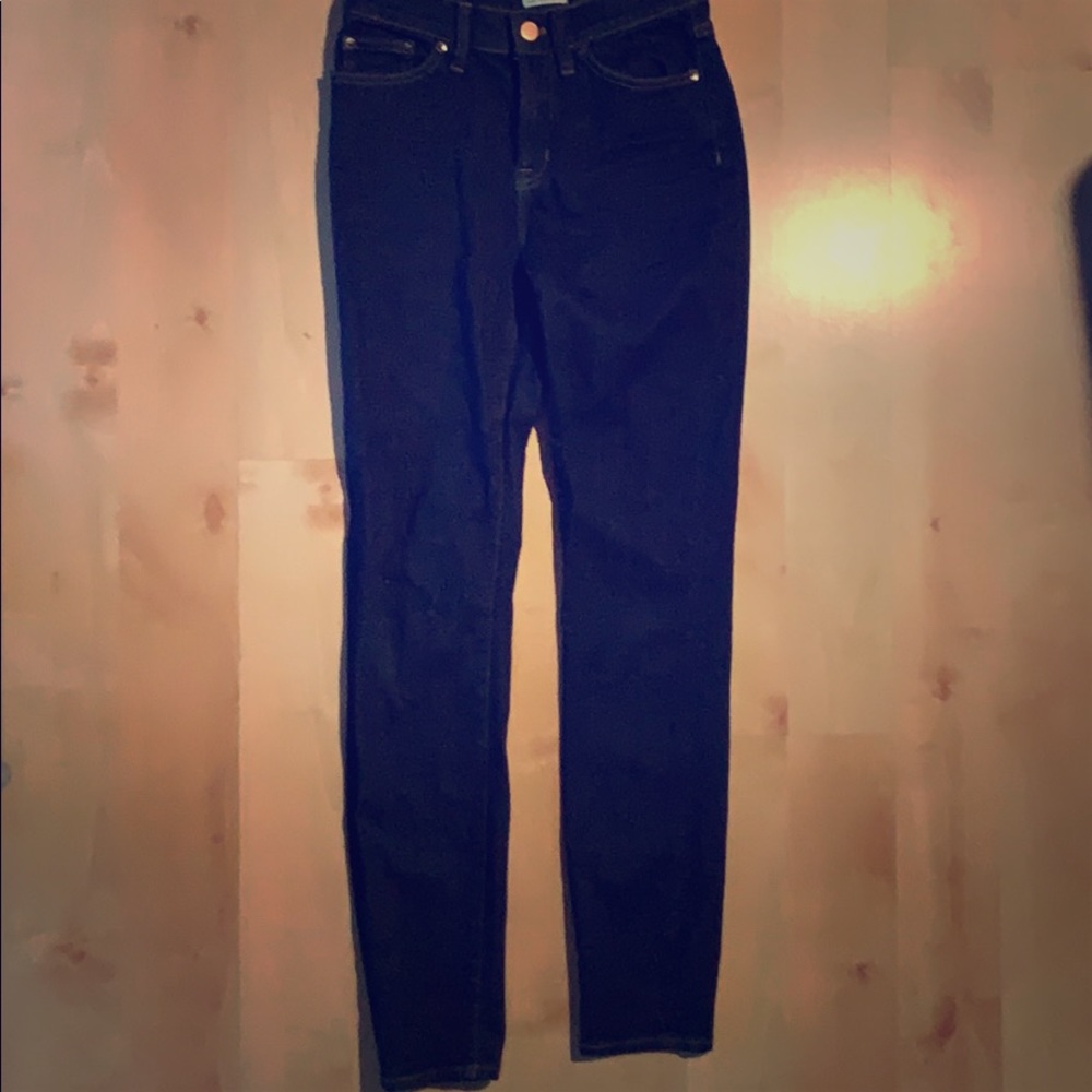 J Crew Lookout High Rose Skinny Jeans Dark Denim